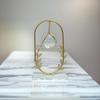 Clear Crystal Ball with Stand, Light Luxury Crystal Sphere for Gift, Gold Art Deco for Photography Ornaments, Bookcase, Wedding, Party