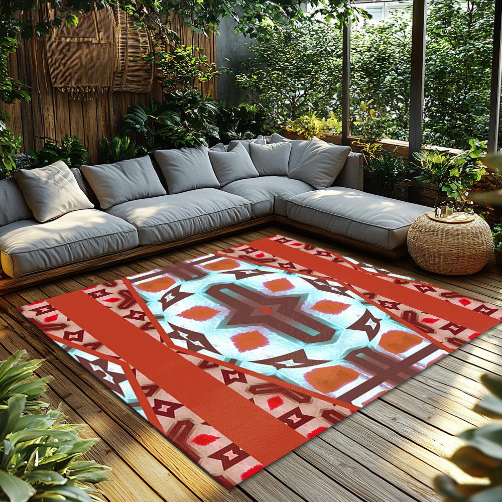 Vintage Southwestern Area Rug Non-Slip Doormat Floor Mat Indoor Outdoor Decor Rustic Home Accent Farmhouse Entryway Welcome Mat