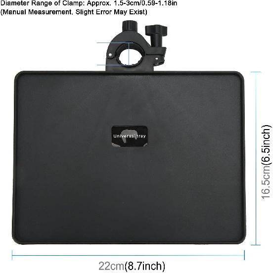 Dilwe Sound Card Tray, Heavy Duty ABS Tray for Standard Speaker Stand & Microphone Stand Rack, Adjustable, Easy Installation, Wide Application, Tray