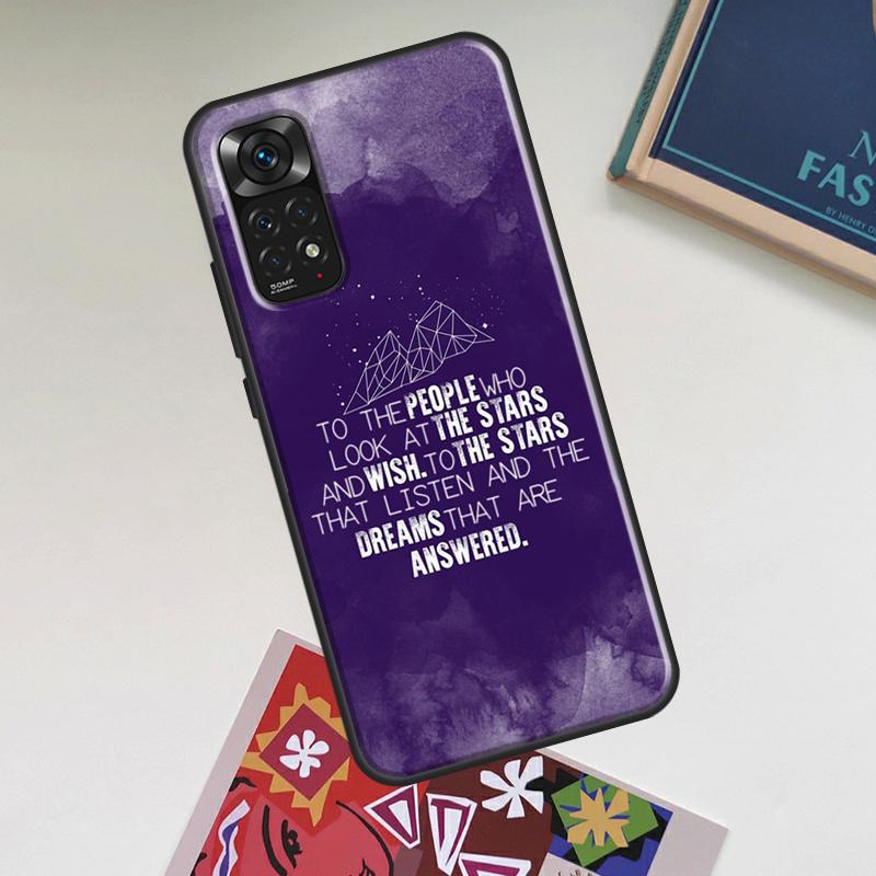 A Court Of Mist And Fury Case For Xiaomi Redmi Note 13 14 Pro 12 11 10 15 Pro Plus Redmi 15C 14C 13C 10C 12C 15 Cover