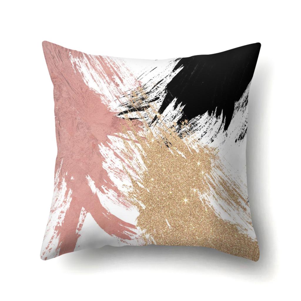 Geometric Marble Pattern Polyester Pillow Case European and American Fashion Simple Pillow Case