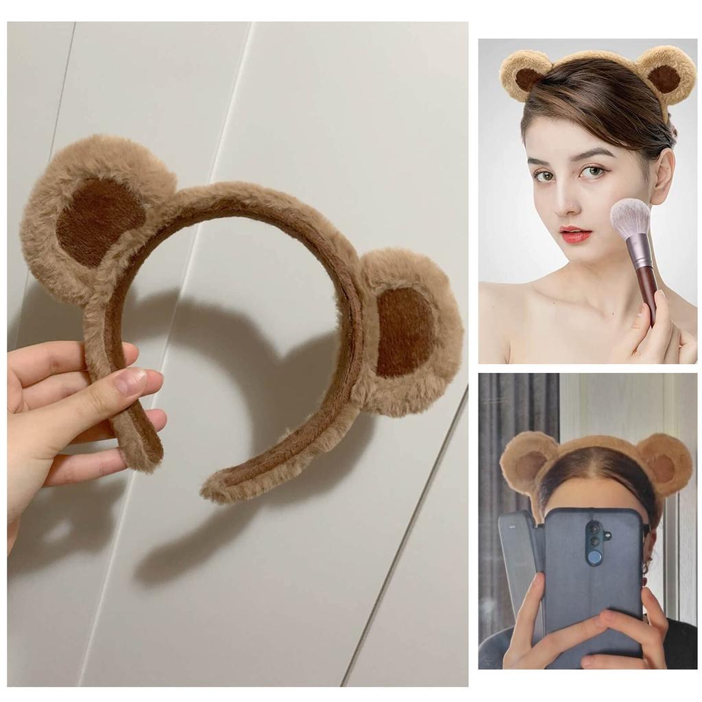 [onkemu] Bear Headband, Bear Ear Hairpin, Bear Ears, Animal Ears, Fluffy, Cute Bear Cosplay, Halloween, Christmas, Festivals, Costume, Cute, Stylish,