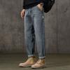Foreign Trade Surplus Spring, Autumn, and Winter Trendy American Retro Jeans for Men, New Style Loose Straight Casual Cool Long Pants