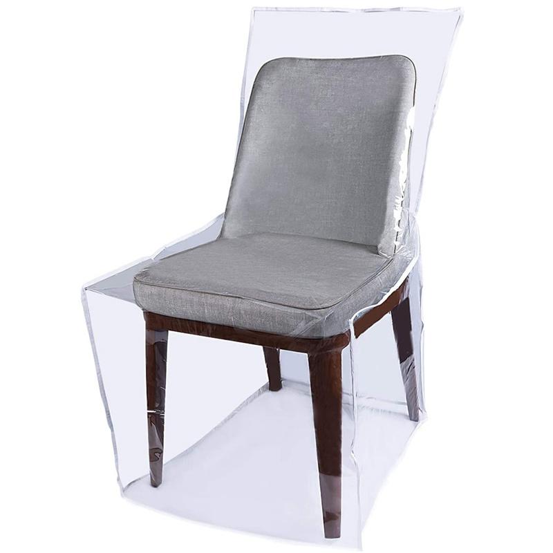 Waterproof Platstic PVC Clear All Dining Chair Slipcover Protector Away From Dust and Claws