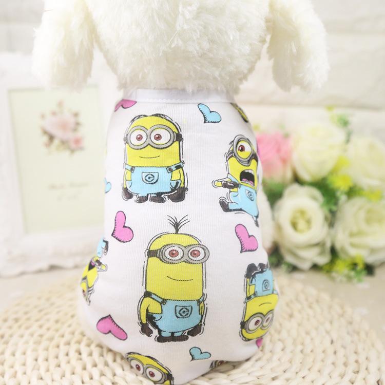 Printed mesh camouflage cartoon pet dog cat vest clothes spring and summer sunscreen