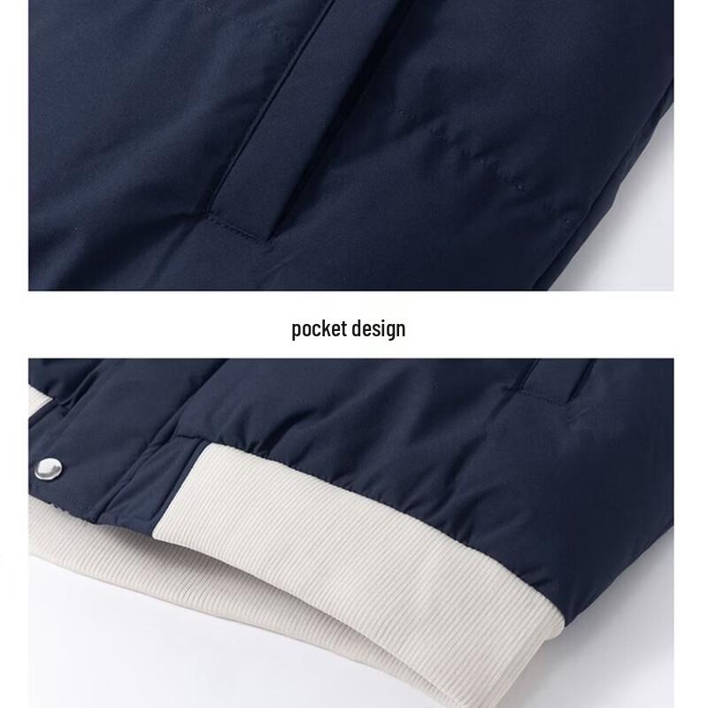 Jeanswest Men's Loose Fit Stand Collar Puffer Jacket