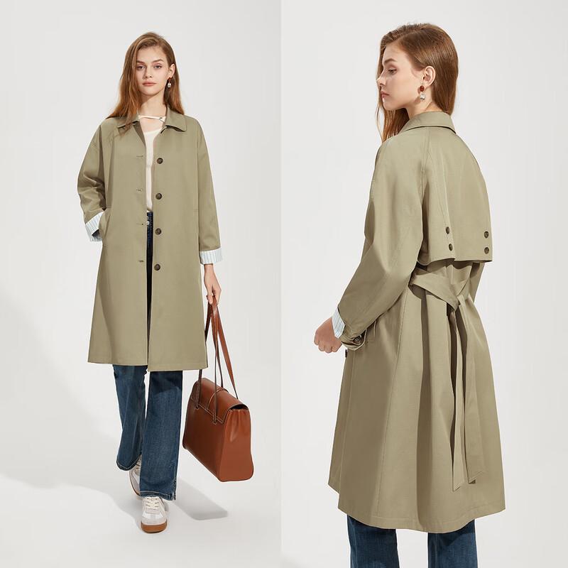 Women's Stylish Mid-Length Trench Coat