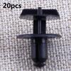 20pcs Car Sight Shield Trim Push-Type Retainer Clip Fit For GM Cadillac 10382313 Black Plastic