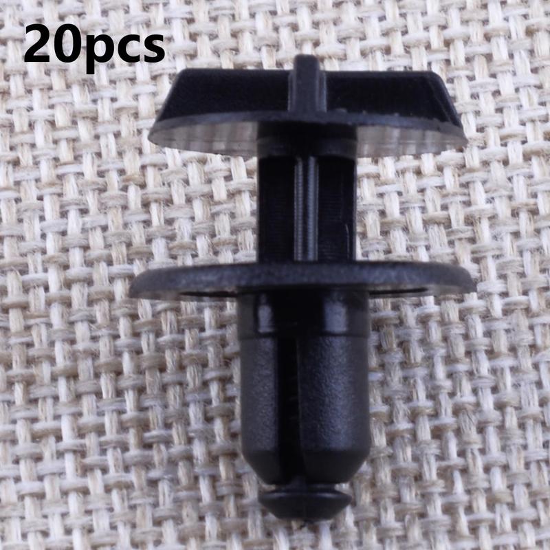 20pcs Car Sight Shield Trim Push-Type Retainer Clip Fit For GM Cadillac 10382313 Black Plastic