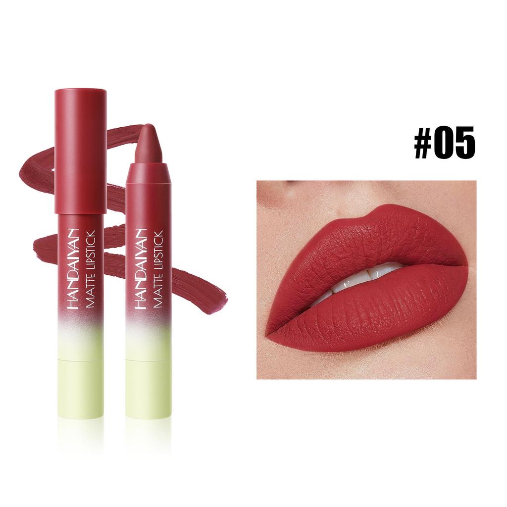 Nude Series Velvet Matte Lipstick Pencil Waterproof Long Lasting Red Lip Stick Non-Stick Cup Makeup Lip Tint Pen Cosmetic Makeup