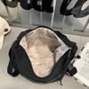 Commuter Pleated Hobo Bag Women's Large Capacity Waterproof Nylon Crossbody Bag Men's Shoulder Bag