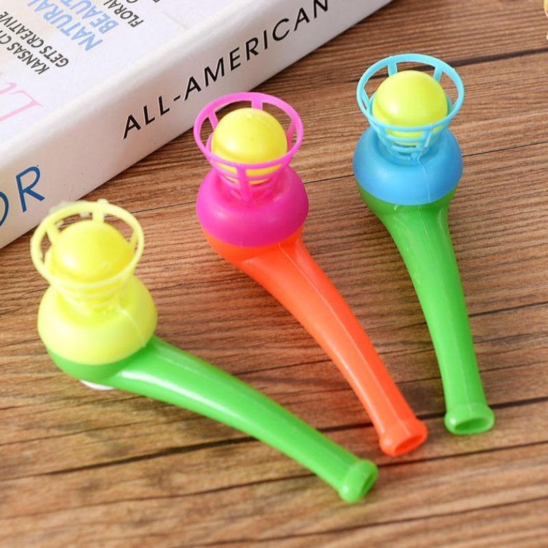 Traditional Plastic Suspension Ball Blowing Toy For Children