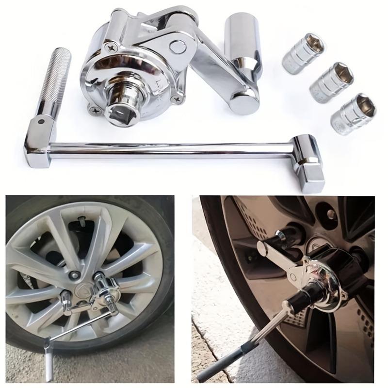 Torque Multiplier Wrench 12 Drive 320NM Lug Nut Remover 16 Times Trans Speed Labor Saving Wrench with 3 Free Socket Lug Wrench