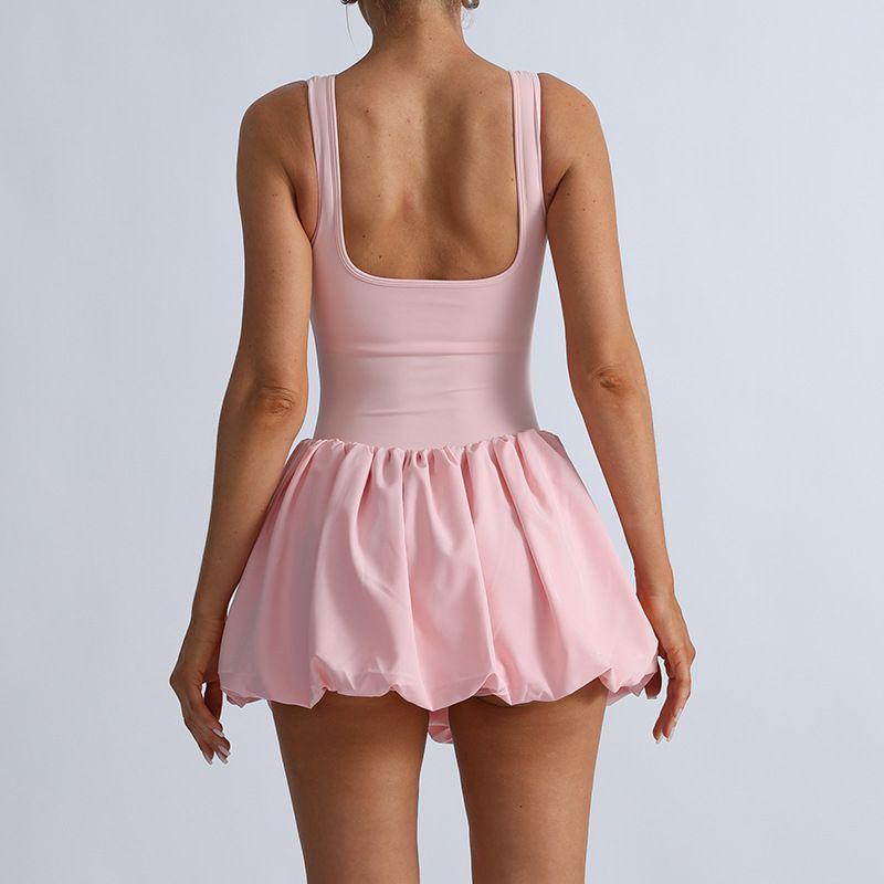 

Экспорт Новая Красота Спина Йога Спортивное Платье Женское Модное Платье из Двух Частей с Лентой для Бега, Тренировок, Тенниса, Юбка-Бутон Pink L