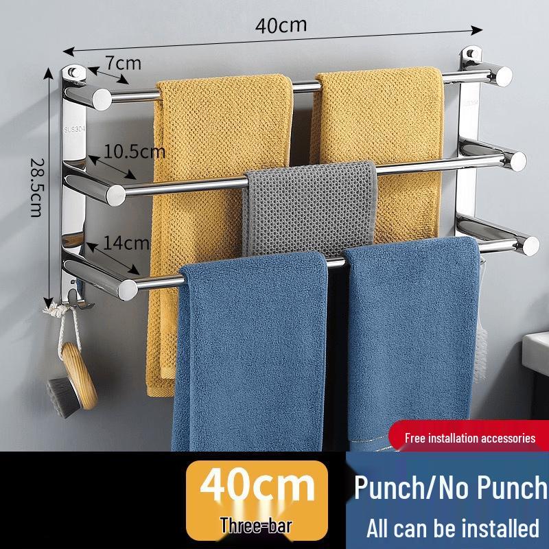 MDNG 40cm Stainless Steel Triple Towel Bar