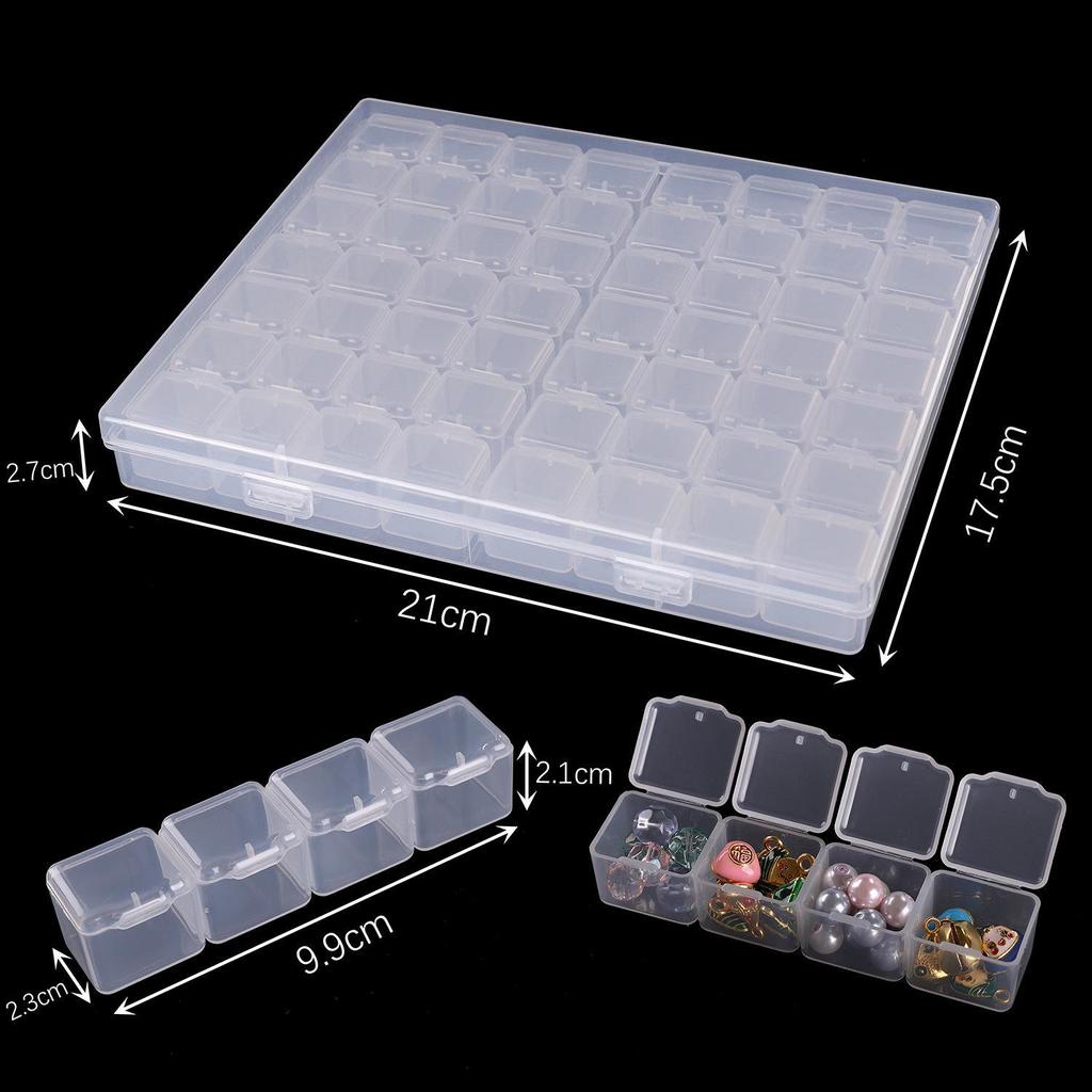 Transparent DIY Jewelry Storage Box - Detachable and Stackable Organizers for Tools and Earrings