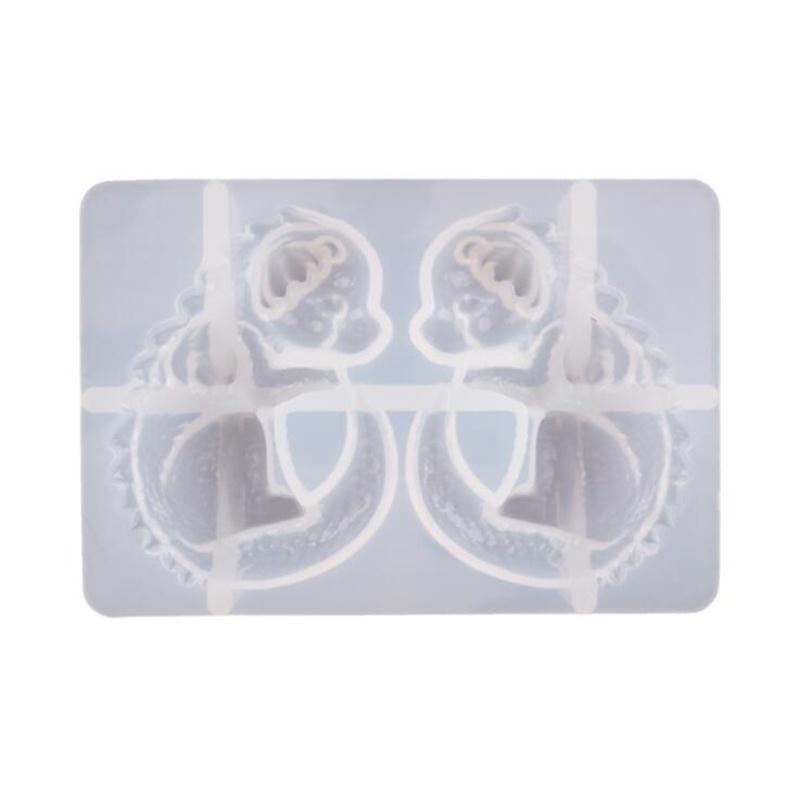 2ks dračí vaječná pryskyřičná forma DIY krásná dinosauří silikonová forma na pryskyřičnou ruční výrobu epoxidových forem na vajíčka