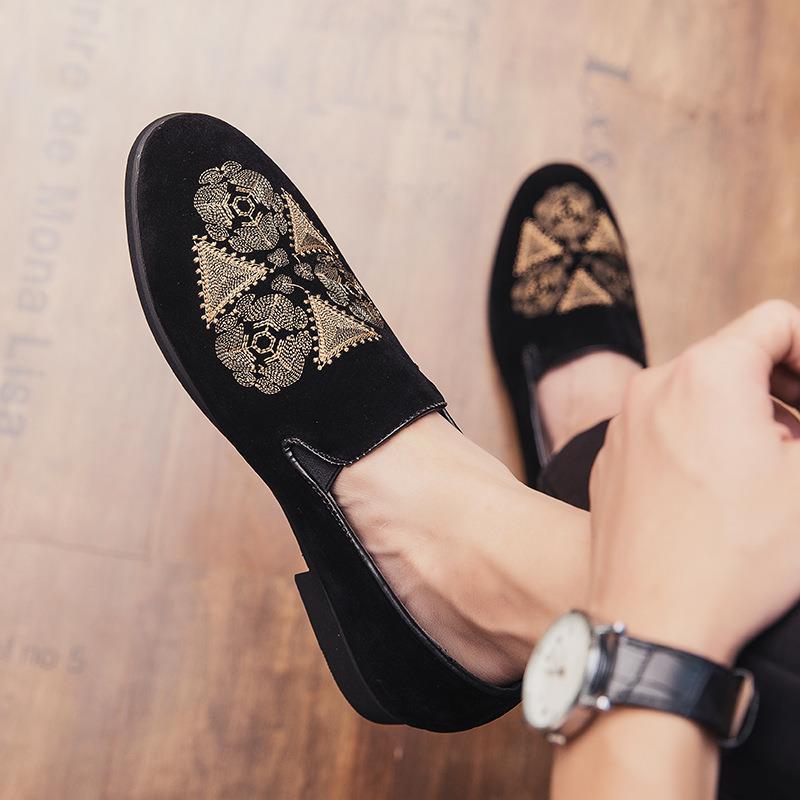 

Autumn loafers men s foot-covering pointed leather shoes men s one-pedal lazy shoes 2025 pointed-toed frosted beanie shoes 46 чёрный