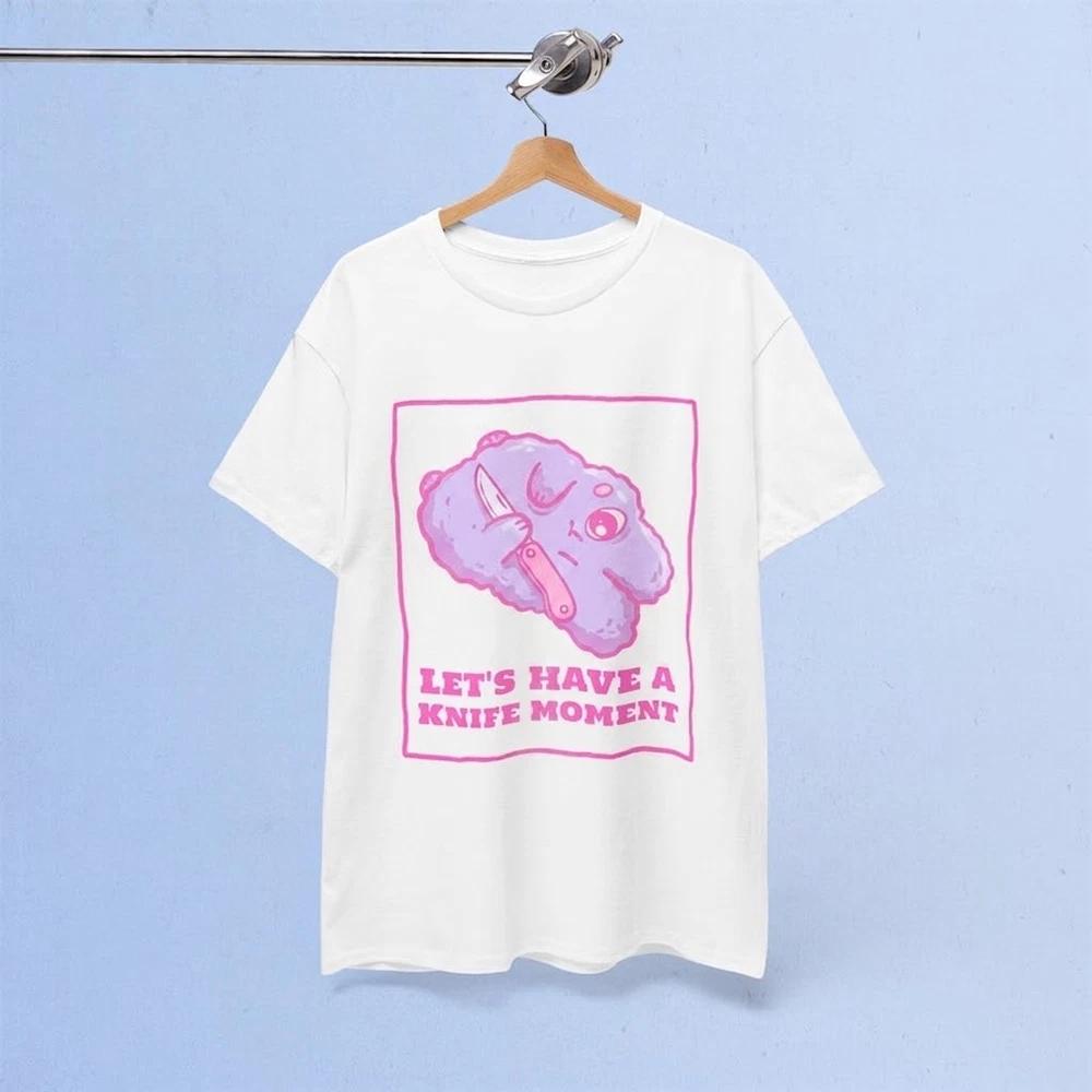 Harajuku Knife Rabbit Pastel Goth Yami Kawaii White Tshirt Gift For Fans 2XL