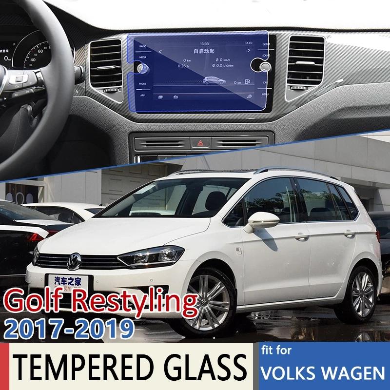 For 8" Volkswagen VW Golf R Plus GTI Restyling 5G MK7 2017~ Navigation GPS Film Screen Protector Tempered Glass