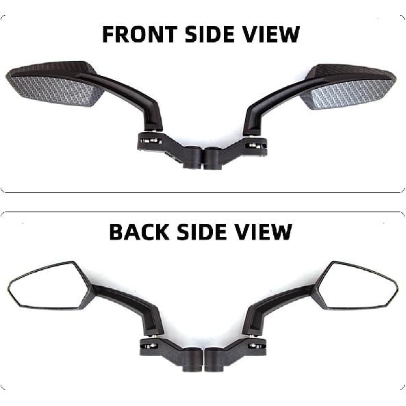 Universelle Motorrad-Rückspiegel aus Kohlefaser mit 10 mm 8 mm Kompatibel mit Honda Grom Yamaha Kawasaki und mehr