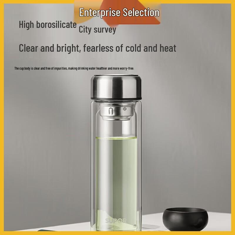 Supor Double-Layer Borosilicate Glass Tea & Water Cup