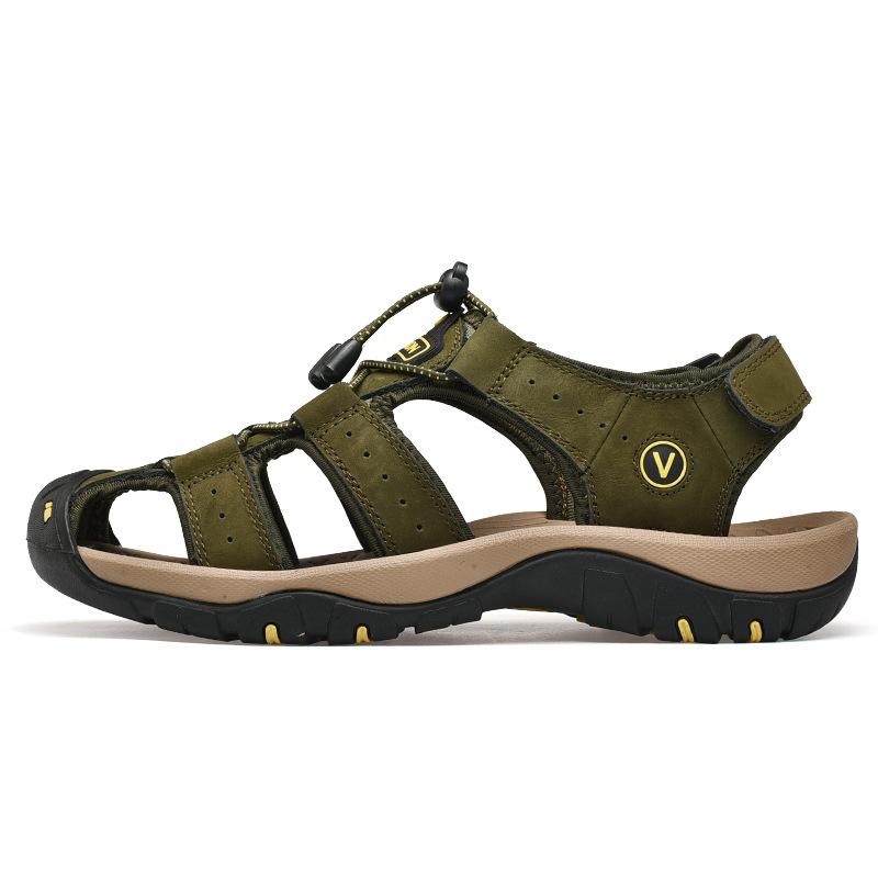 Genuine Leather Men Shoes Summer New Large Size Men's Sandals Men Sandals Sandals Slippers Big Size 2025