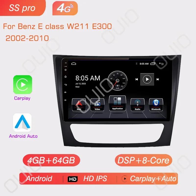 Android 13 Radio For Mercedes Benz E-class W211 E200 E220 E300 E350 E240 CLS 2002 - 2010 GPS Car Video Player Carplay Auto