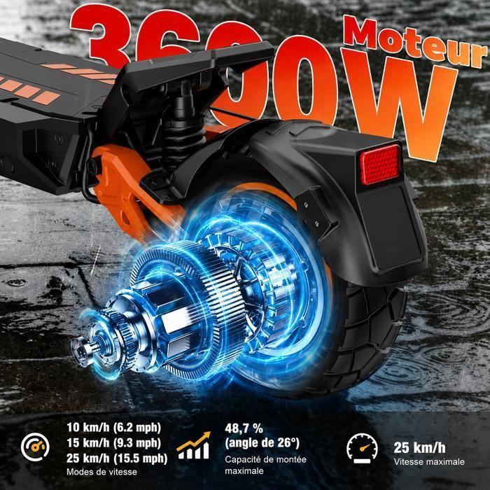 RCB D7 MAX Elektrische Step - 3600W (1800W×2) - Pente 48,7% - 100 km - Max. snelheid 25 km/u - Dubbele vering - NFC APP