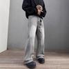 American Street Retro Washed Gray Jeans Men's and Women's Loose Trendy Brand Casual Versatile Loose Straight Pants