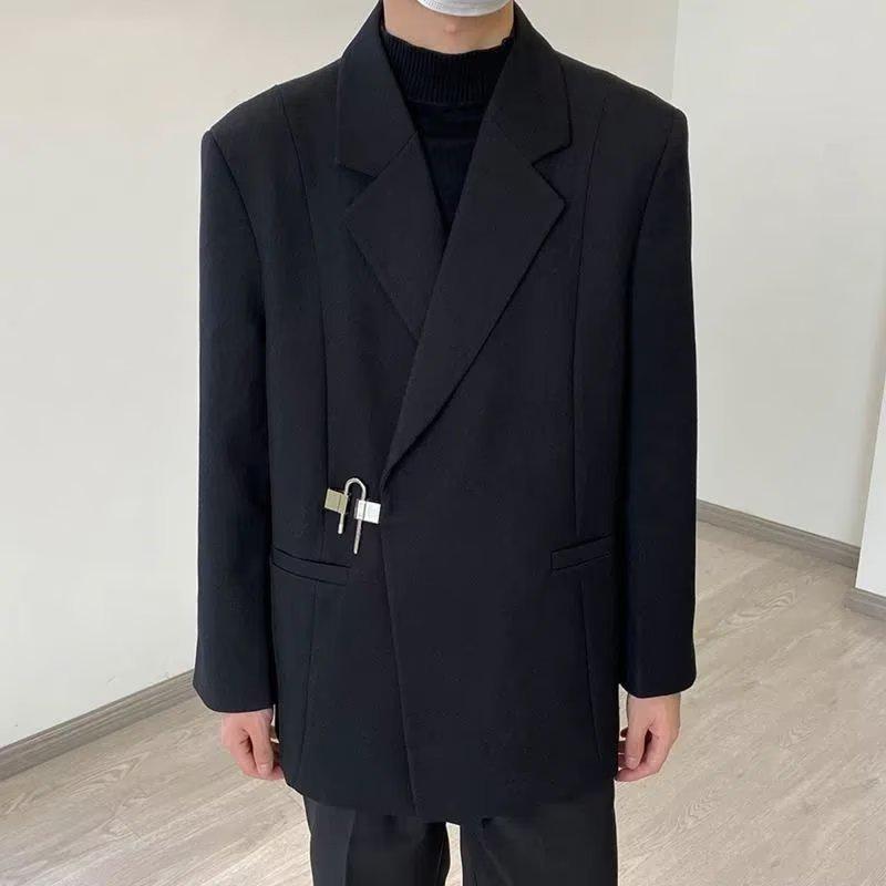 Men's High-End Casual White Suit Jacket - Spring/Autumn