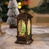 Christmas Gift Hollow Water-filled Small Wind Lantern Santa Claus Decorative Gift Ornaments Christmas Wind Lantern Snow Night Light