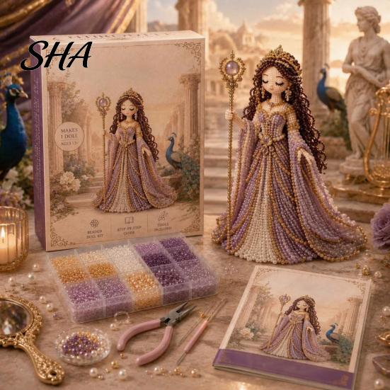 Creative Bead Craft Kit Divine Beaded Goddess Kit, 3D DIY for Adults Art Project with Colorful Beads Teens Women Handmade Gift