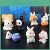 Halloween Resin Rabbit Figurines Adorable Cartoon Miniatures For Succulents And Terrariums