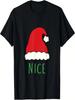 Naughty Or Nice Matching Christmas Couples T-Shirt