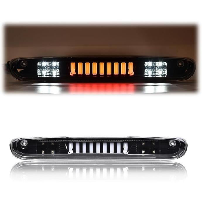 G-PLUS LED Third Brake Light Compatible With 1999-2006 Chevy Silverado/GMC Sierra 1500 2500 3500,3RD Cargo LED Tail Stop Lamps Clear Lens Chrome