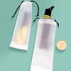 Portable Waterproof Transparent Umbrella Storage Bag with Drawstring and Handle