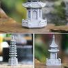 Sztuczne Mini Latarnie Statua Wielofunkcyjna Pagoda Ogród Miniaturowa Rzeźba Dom