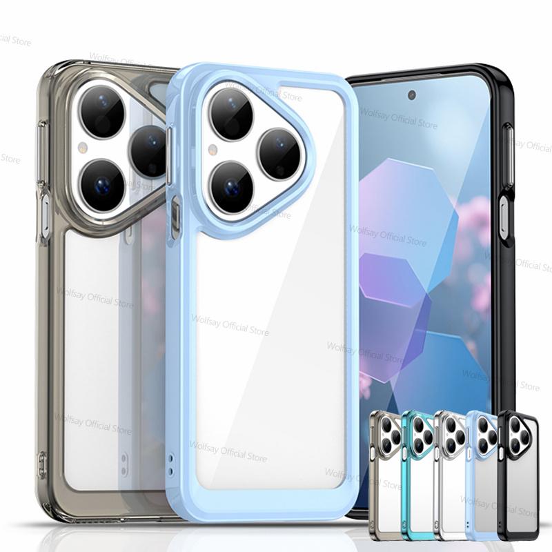 For Huawei Pura 80 Case Huawei Pura 80 Pura 80 Pro Plus Ultra Cover TPU Clear PC + Silicone Shockproof Protective Phone Cover