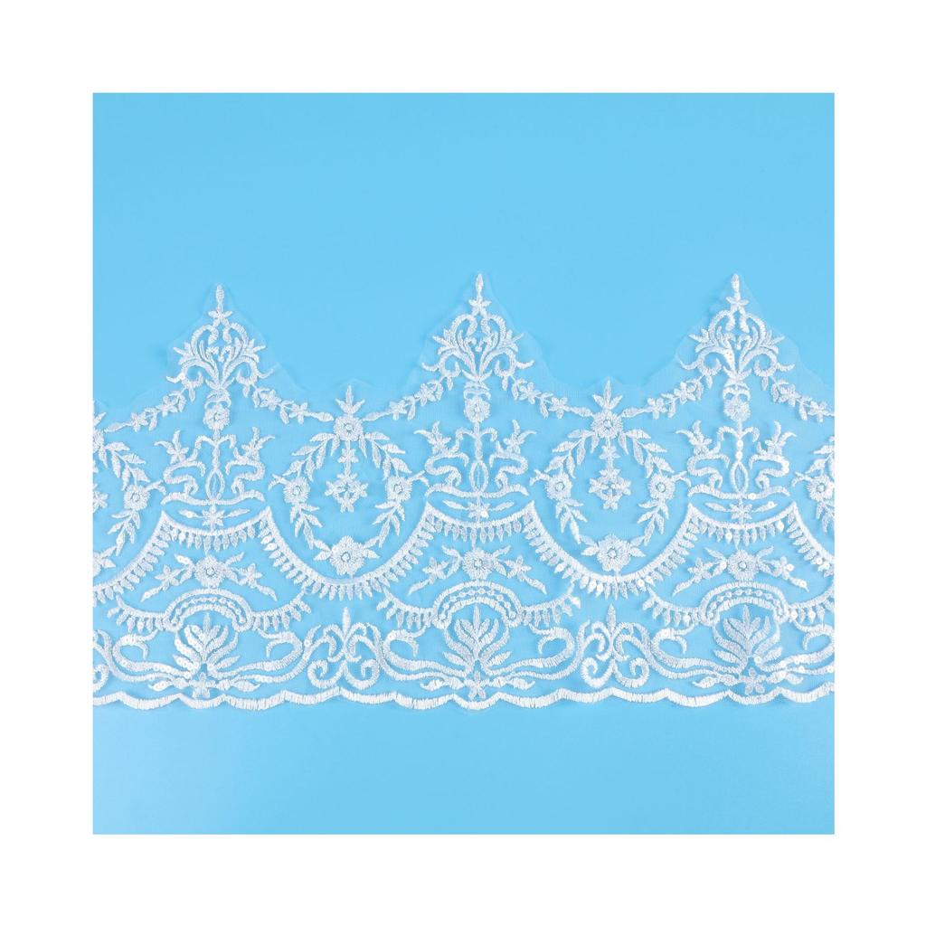 Flat Embroidery Lace Sequined Lace Accessories Polyester Silk Beads Fabrics Lace Dress Clothing Accessories Lace