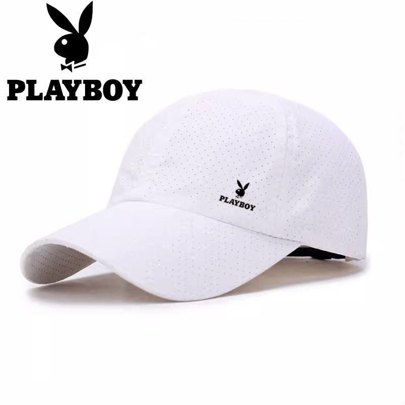 

Мужская кепка Playboy с козырьком, мужская солнцезащитная кепка для улицы, повседневная, быстросохнущая, защита от солнца, кепка для рыбалки, шляпа от солнца, женская бейсболка Playboy Quick Dry Hat-White