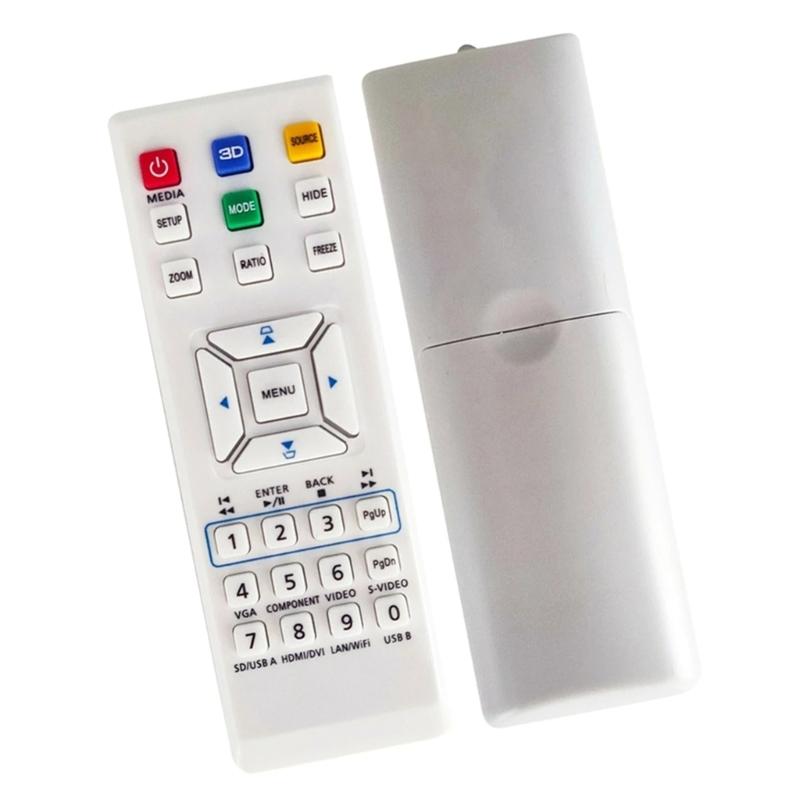 Replaced Remote Control Fit for X112/1120H/113 X113PH X1130P H5370BD Projector Remote Control Replacement White