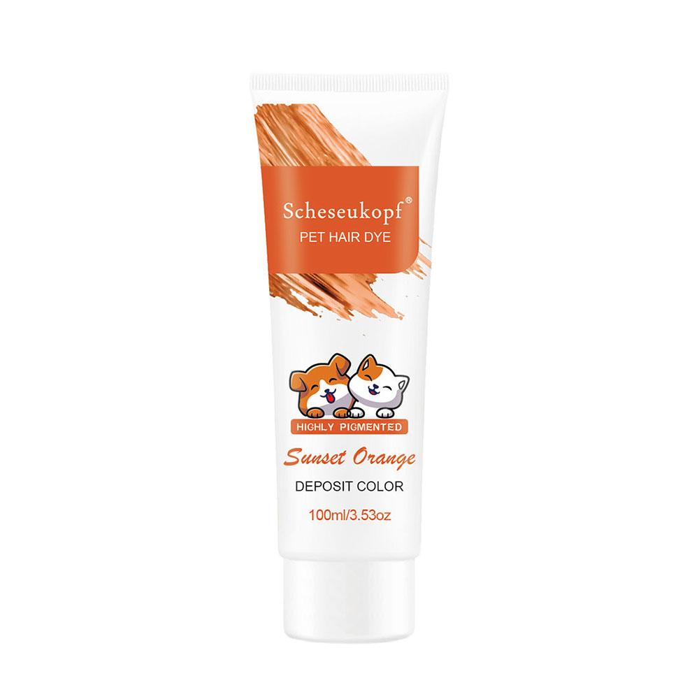 Pet Hair Dye Cream 100ml Plant Extract Gentle Fur Coloring Paste DIY Grooming Pigment for Dog Cat Pet Beauty Styling Supplies
