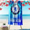 Chelsea FC Logo Print Beach Towel, Large Soft Quick Dry Towel for Beach Camping Swimming