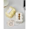 Cream Paper Towel Box, Affordable Luxury, High-end Simplicity, Household, Living Room with Spring, Elastic Base, Support