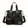 Large Capacity Casual Nylon Tote - Women's Fashion Shoulder Bag with Multiple Pockets and Adjustable Strap