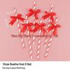 Disposable Paper Straw Bow for Children's Birthday Cupcake Decoration