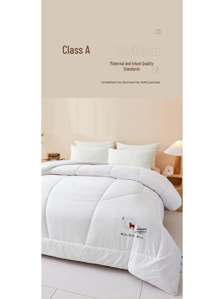 Class A Thickened Winter Quilt: 80S Jacquard Australian Wool, Pure Cotton, & Cashmere