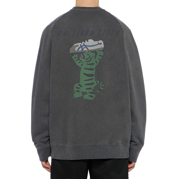 New Onitsuka Tiger Pullover Sweatshirt Unisex Gray 2183B586-020