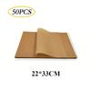 200/100/50Pcs Baking Paper Non-stick Oil Proof Parchment Paper Oven Grilling Mat Paper Food Wrapping Paper Baking Tool